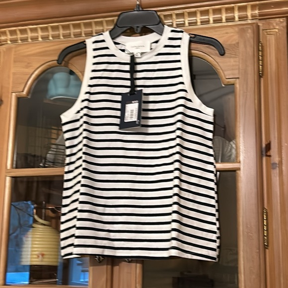 POMANDER PLACE
Navy Stripe Anthos Cotton Tank - Picture 6 of 10